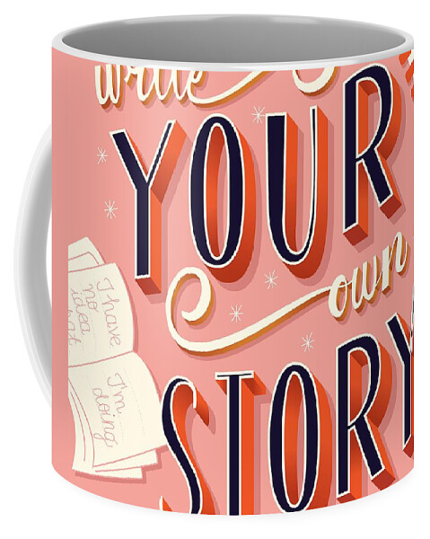 Hand drawn bring your cup poster modern lettering Vector Image