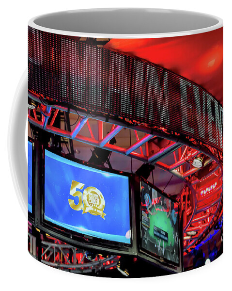World Series Of Poker Bracelet Coffee Mug featuring the photograph WSOP 2019 Main Featured Table Overhead Display by Aloha Art