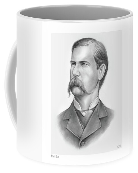 Sketch Of The Day Coffee Mug featuring the drawing Wyatt Earp by Greg Joens