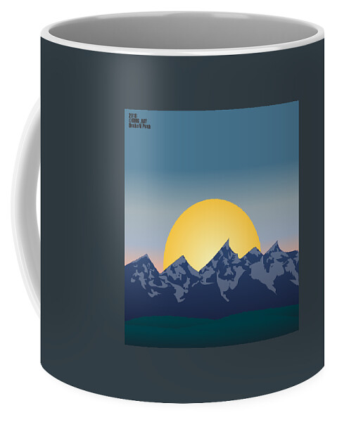  Coffee Mug featuring the digital art Wyoming by Raymond Lopez