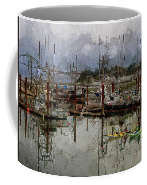 Newport Coffee Mug featuring the photograph Yaquina Bay Kayaking by Thom Zehrfeld