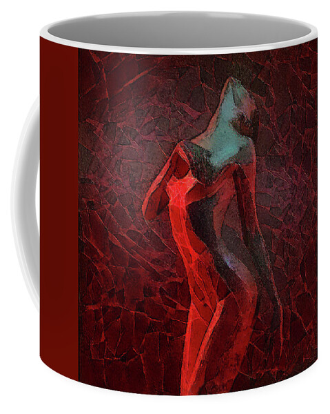 Nude Coffee Mug featuring the painting Yearnings by Alex Mir