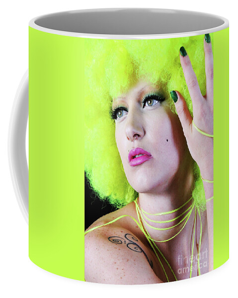 Girl Coffee Mug featuring the photograph Yellow Is The New Green by Robert WK Clark