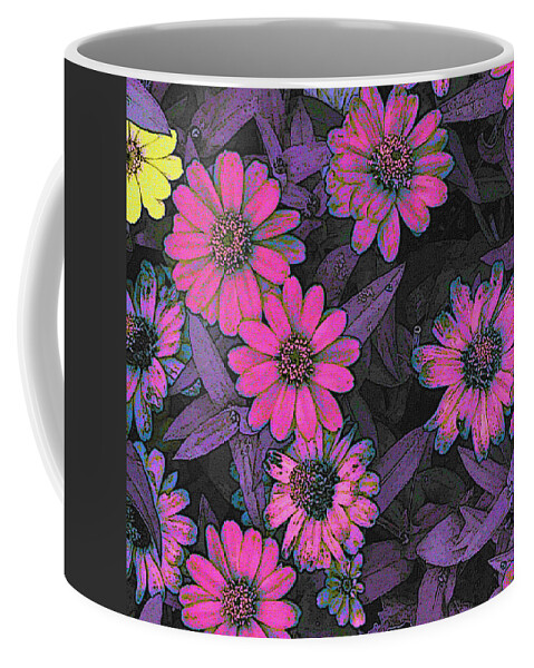 Contrasting Coffee Mug featuring the photograph Yellow Peeking At Violet by Rod Whyte