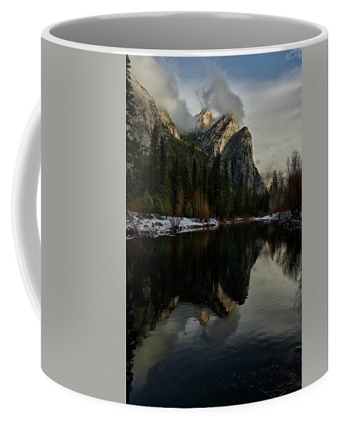 Yosemite Coffee Mug featuring the photograph Yosemite Brothers in the Distance by Jon Glaser