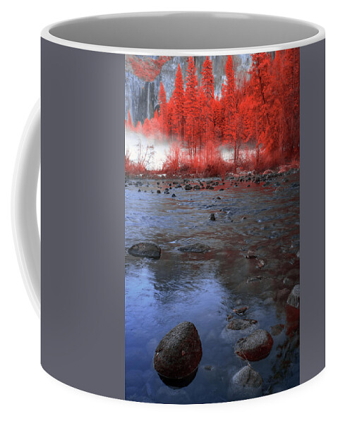 Yosemite Coffee Mug featuring the photograph Yosemite River in Red by Jon Glaser