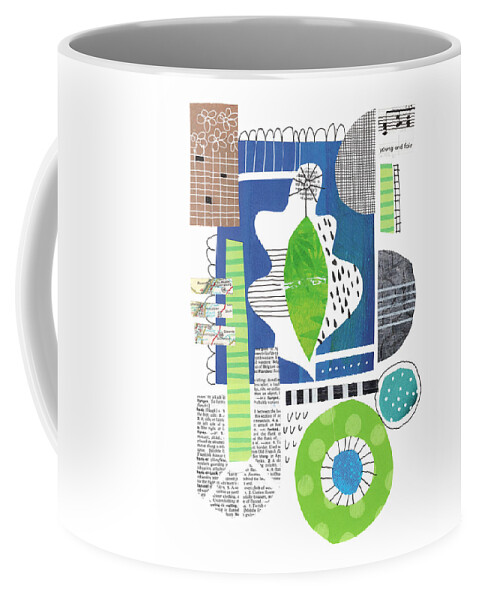 Collage Coffee Mug featuring the mixed media Young and Fair by Lucie Duclos