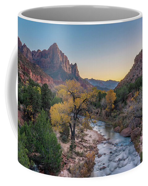 Virgin River Coffee Mug featuring the photograph Zion in November by Arthur Oleary