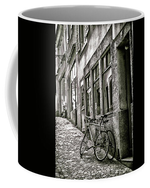 Bicycles Coffee Mug featuring the photograph Zurich Street Bicycles by Lauri Novak