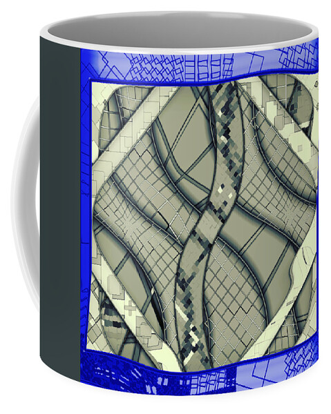 Blue Coffee Mug featuring the digital art # 1 by Marko Sabotin