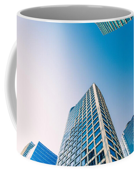 2010 Winter Olympic City Coffee Mug featuring the photograph 0154 Cordova Street Downtown Vancouver Canada by Nasser Atelier