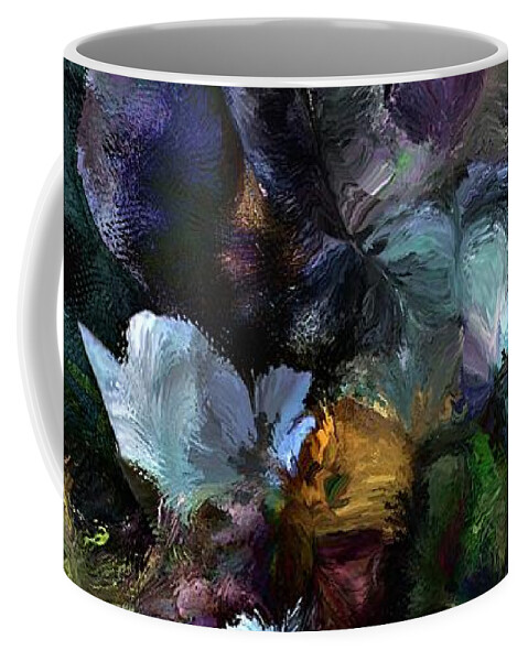 Fine Art Coffee Mug featuring the digital art 0221 Floral1 by David Lane