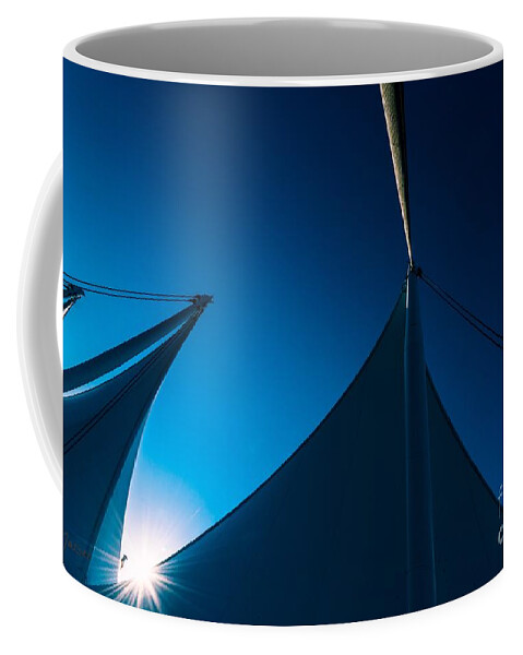 Nikon D850 Coffee Mug featuring the photograph 0194 Port of Vancouver Sails Canada Place Waterfront Vancouver by Nasser Atelier