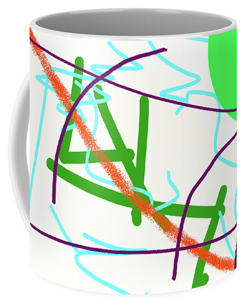  Coffee Mug featuring the digital art 9-18-2009bacdefghijklm by Walter Paul Bebirian