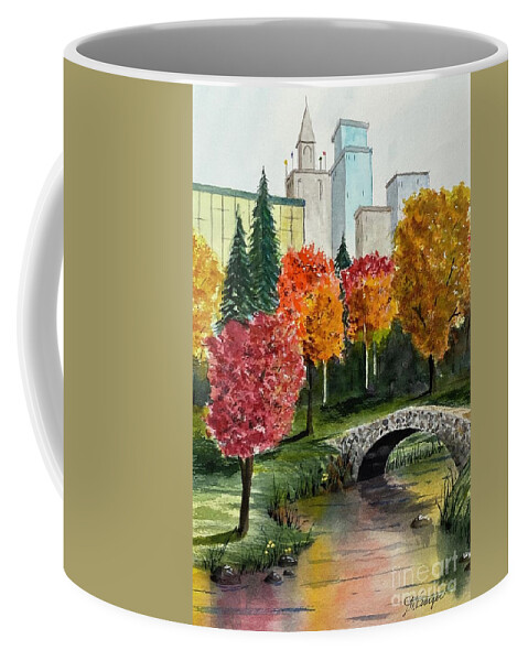 Park Coffee Mug featuring the painting A Walk in the Park #1 by Joseph Burger