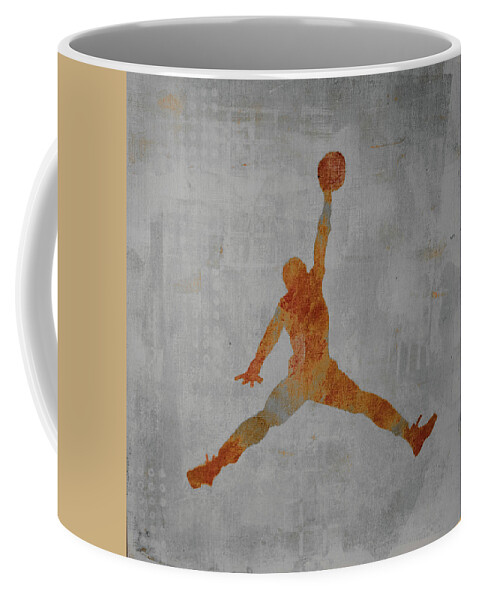 Michael Jordan Coffee Mug featuring the painting Air Jordan Abstract 1r #2 by Brian Reaves
