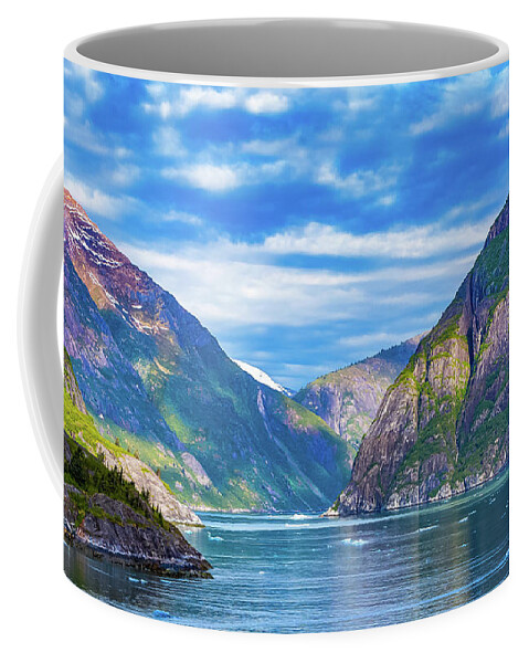 Alaska Coffee Mug featuring the digital art Alaska Inside Passage by SnapHappy Photos