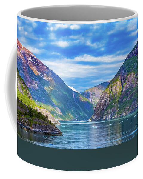 Alaska Coffee Mug featuring the digital art Alaska Inside Passage by SnapHappy Photos