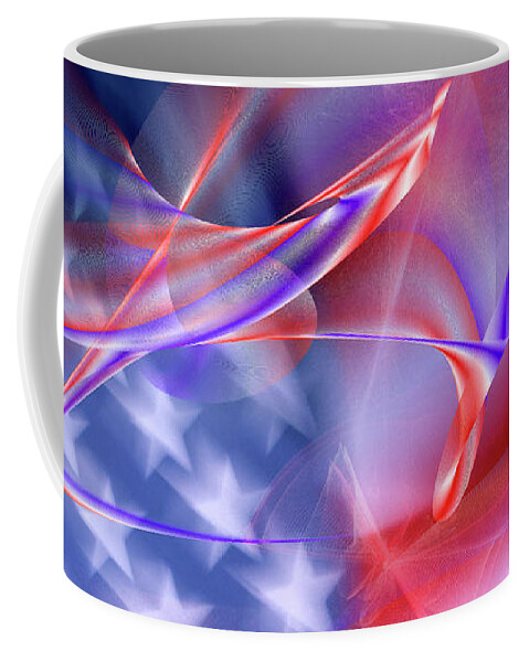 Nag005553 Coffee Mug featuring the digital art Americana #2 by Edmund Nagele FRPS