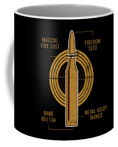 Anatomy Of A Bullet Gun Owner Rifle Pistol #1 Coffee Mug by Mister