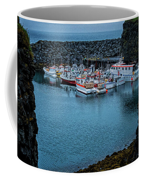 Iceland Coffee Mug featuring the photograph Arnarstapi Fishing Boats by Tom Singleton