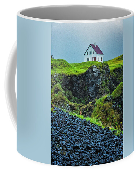Celand Coffee Mug featuring the photograph Arnarstapi House #1 by Tom Singleton