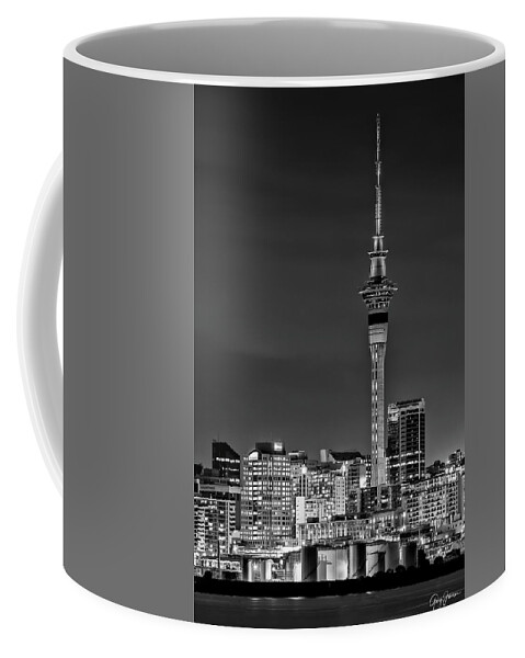 Auckland-sky-tower Coffee Mug featuring the photograph Auckland Sky Tower by Gary Johnson