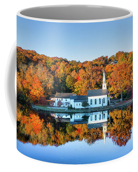 Church Coffee Mug featuring the photograph Autumn Reflections #1 by Sean Mills