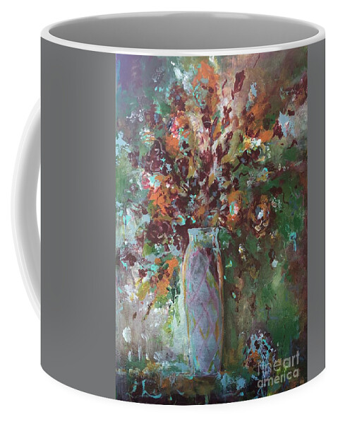 Vase Coffee Mug featuring the painting Autumnal Glory by Jacqui Hawk