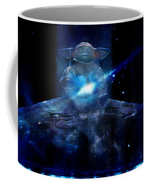 Baby Yoda Coffee Mug featuring the digital art Baby Yoda 8 by Aldane Wynter