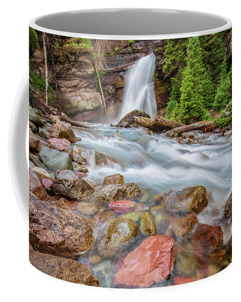 Glacier National Park Coffee Mug featuring the photograph Baring Falls #1 by Jack Bell