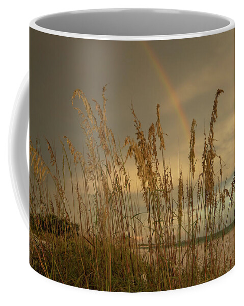 Beach Coffee Mug featuring the photograph Beach Rainbow #2 by Carolyn Hutchins