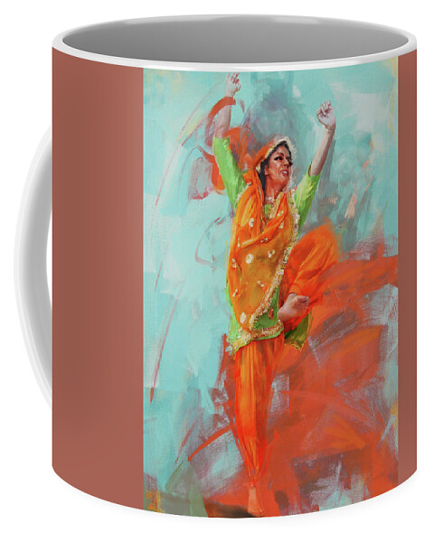 Coffee Mug featuring the painting Bhangra by Mahnoor Shah