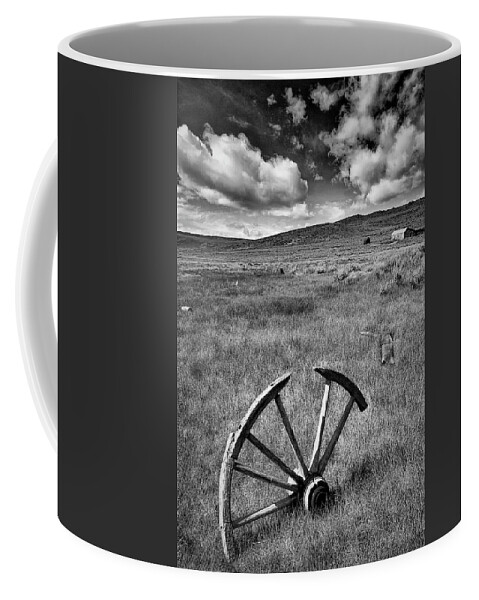 Bodie Coffee Mug featuring the photograph Bodie Ghost Town Wheel #1 by Jon Glaser