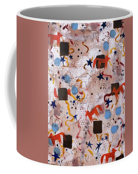 Foxes Coffee Mug featuring the painting Brother Fox by Cyndie Katz