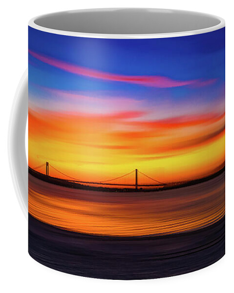 2020 Coffee Mug featuring the mixed media Burning Bridge #1 by Stef Ko