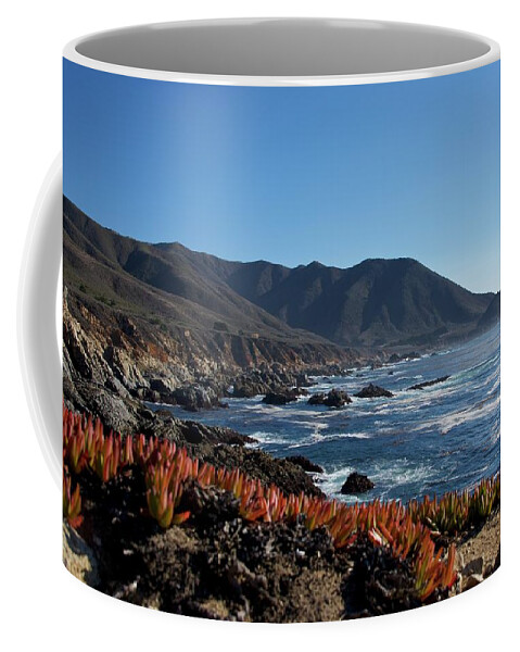 Sea Grass Invasive Plant Species Pacific Coast Highway Monterey Big Sur California Waves Seaweed Bay Ocean West Coffee Mug featuring the photograph California Coast Seagrass #1 by Sean Hannon