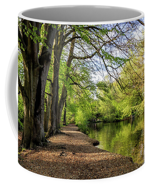 Bridge Coffee Mug featuring the photograph Canal Seasons Spring #1 by Shirley Mitchell