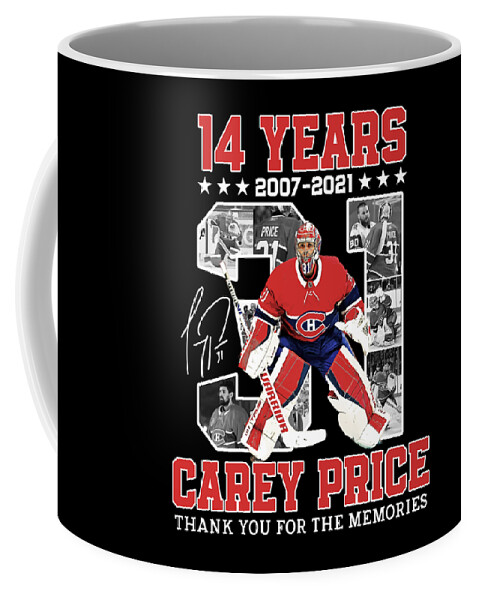 Carey Price Ice Hockey Coffee Mug featuring the digital art Carey Price Ice Hockey #1 by Kelvin Kent