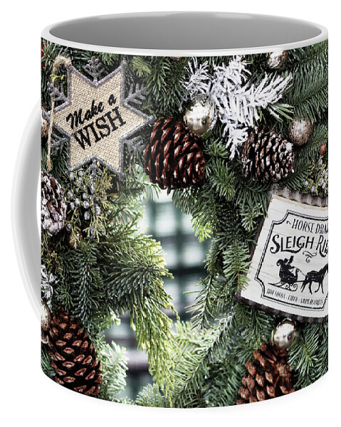 Christmas Coffee Mug featuring the photograph Christmas Wreath #1 by Rebecca Cozart