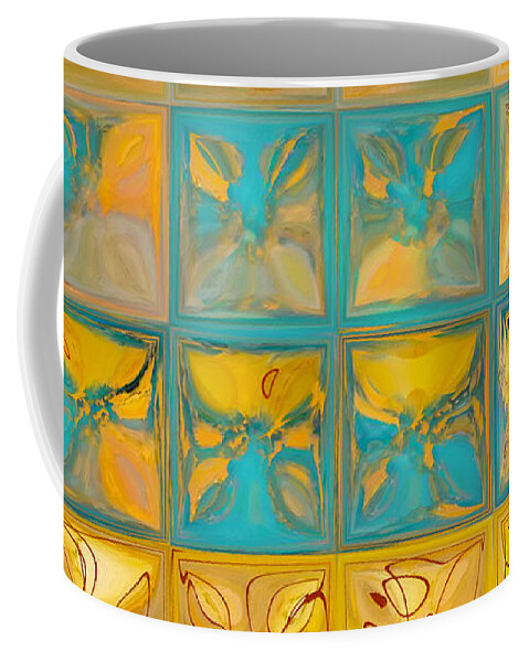 Orange Coffee Mug featuring the painting 1 Chronicles 16 29. The Beauty Of His Holiness by Mark Lawrence