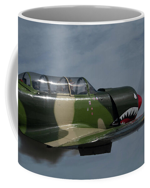 Airplane Coffee Mug featuring the photograph CJ6 in Flight #2 by Carolyn Hutchins