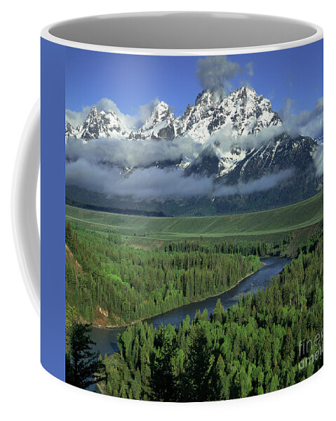 Dave Welling Coffee Mug featuring the photograph Clearing Storm Snake River Overlook Grand Tetons Np by Dave Welling