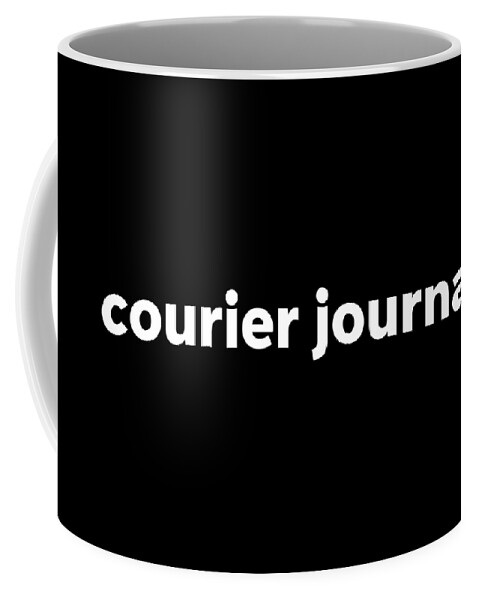 Louisville Coffee Mug featuring the digital art Courier Journal Digital White Logo by Gannett Co