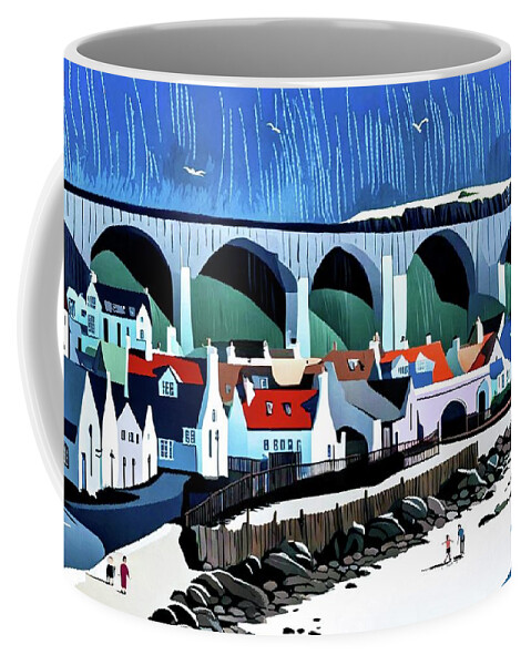 Cullen. Banfshire. Scotland Coffee Mug featuring the digital art Cullen #1 by John Mckenzie