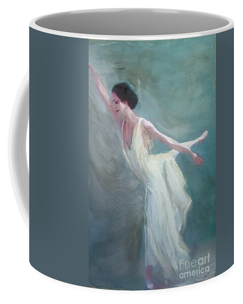 Dance Soul Lady Woman Ballet Choreography Coffee Mug featuring the painting Dance of the Soul #1 by FeatherStone Studio Julie A Miller