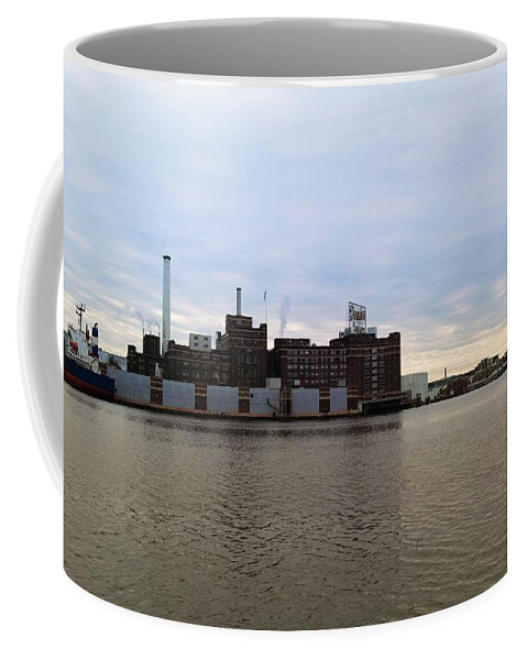 Baltimore Coffee Mug featuring the photograph Domino Sugar by Chris Montcalmo