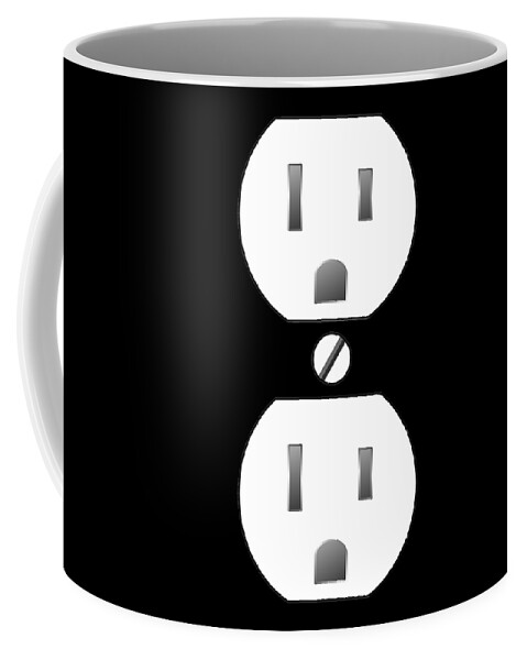 Halloween Coffee Mug featuring the digital art Electrical Outlet Halloween Costume #1 by Flippin Sweet Gear
