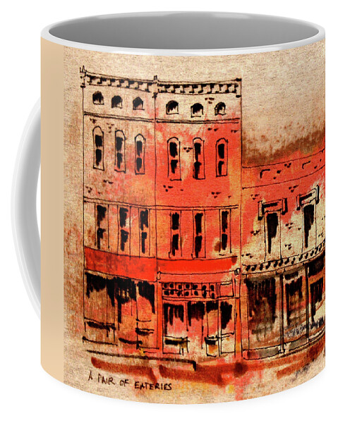 Architecture Coffee Mug featuring the drawing Fine Dining #1 by William Renzulli