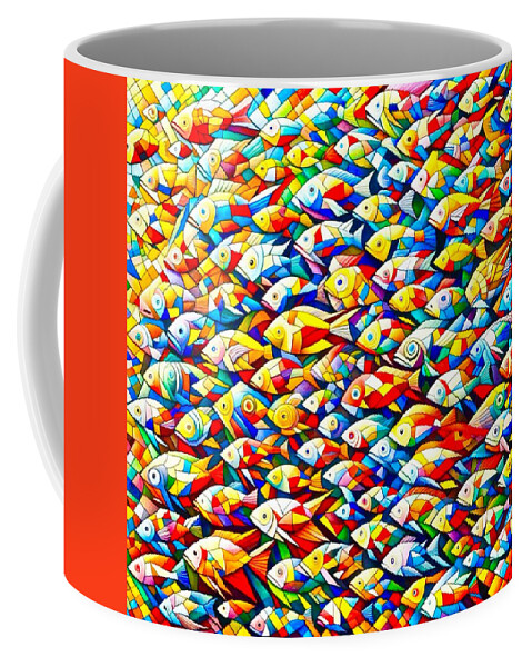 Fish Coffee Mug featuring the painting Fish #2 by Emeka Okoro